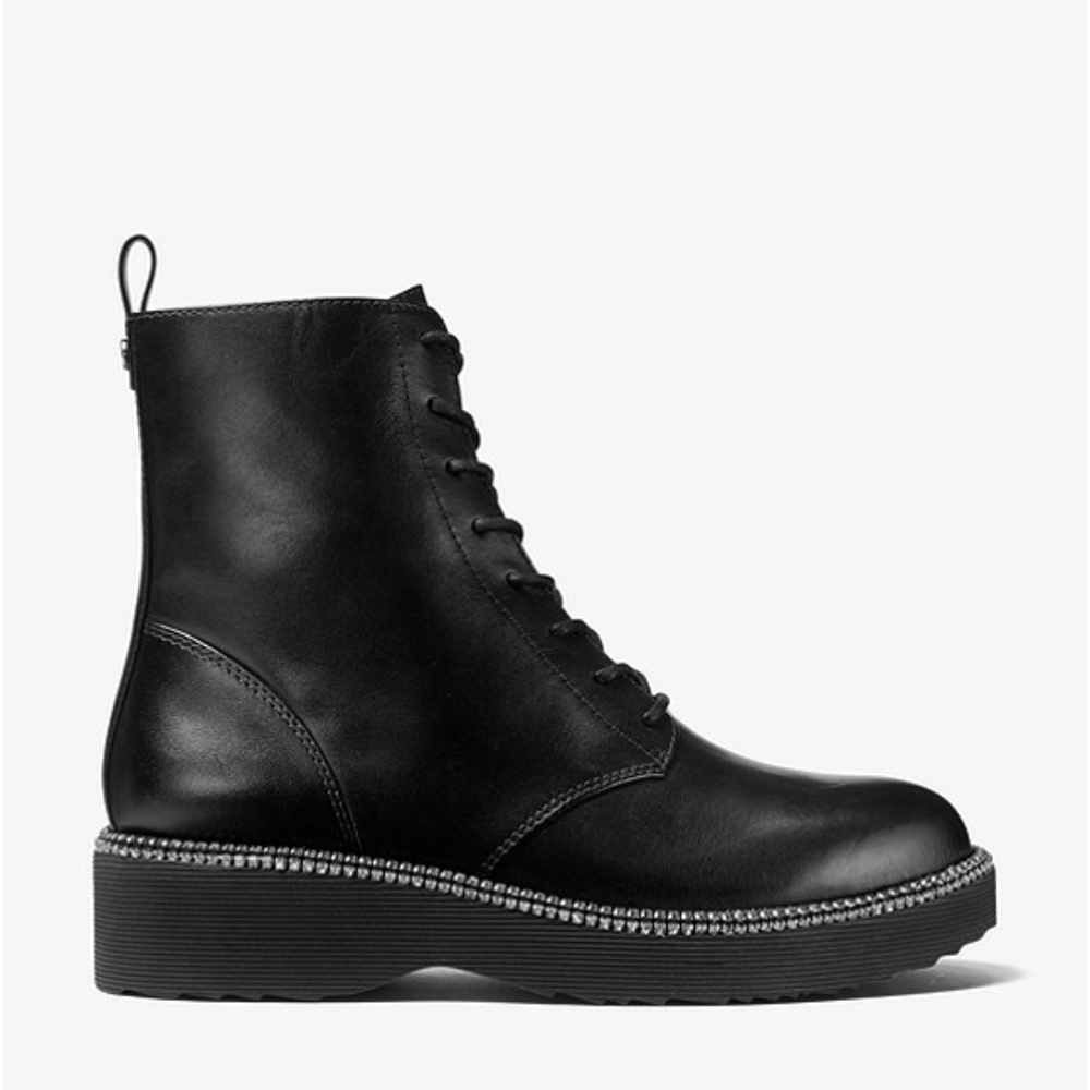 MICHAEL KORS Tavie Leather Combat Boot✨NEW! - Picture 6 of 8